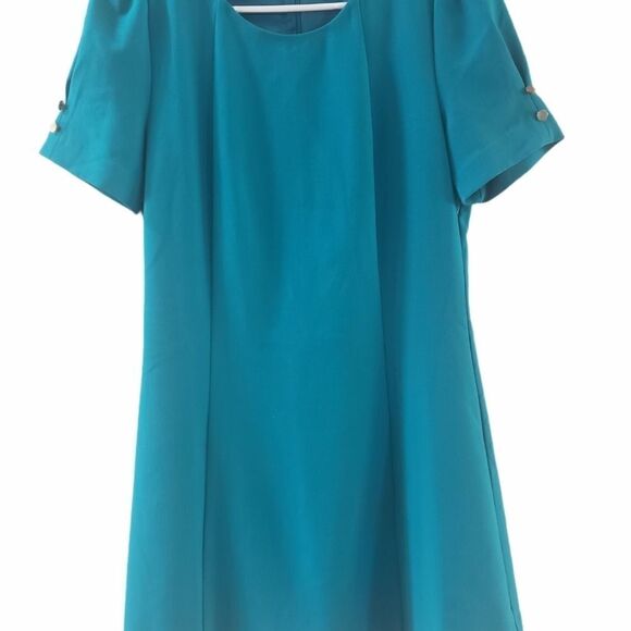 Forever21 Mini Terqoise Short Sleeves Dress - Picture 2 of 12